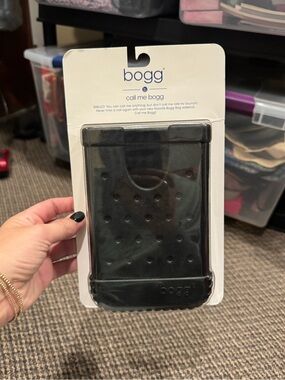 BOGG BAG Black Silicone Phone Card Pocket